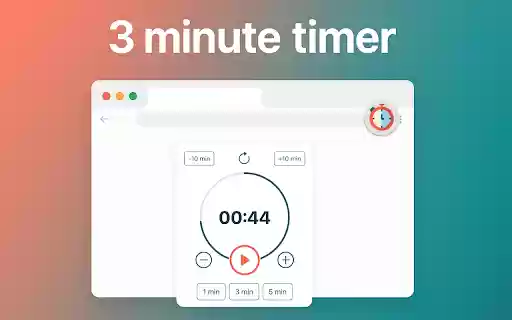 Timer For 3 Minutes  from Chrome web store to be run with OffiDocs Chromium online
