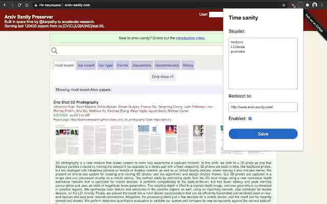 Time Sanity  from Chrome web store to be run with OffiDocs Chromium online