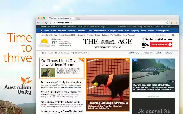 Time to Thrive news feed  from Chrome web store to be run with OffiDocs Chromium online