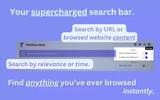 TimeTrace Navigate Your Browser History  from Chrome web store to be run with OffiDocs Chromium online