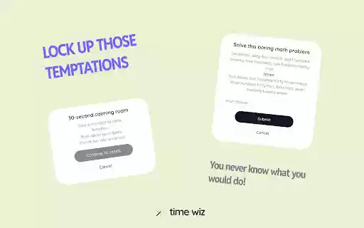 time wiz block and redirect websites  from Chrome web store to be run with OffiDocs Chromium online