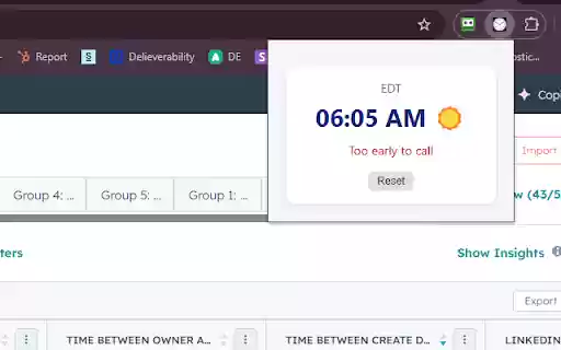 Timezone Clock  from Chrome web store to be run with OffiDocs Chromium online