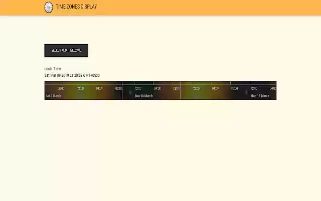 TImezone Display  from Chrome web store to be run with OffiDocs Chromium online