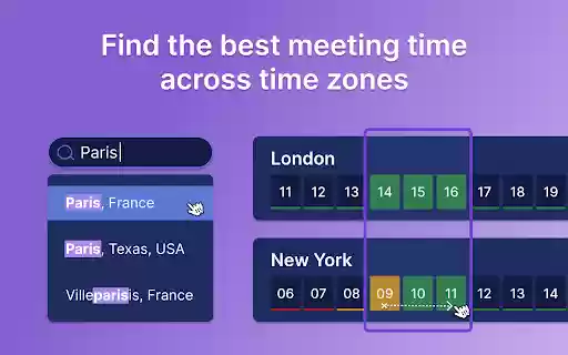 Time Zone Meeting Planner  from Chrome web store to be run with OffiDocs Chromium online
