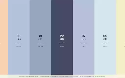 Time Zone Organizer  from Chrome web store to be run with OffiDocs Chromium online