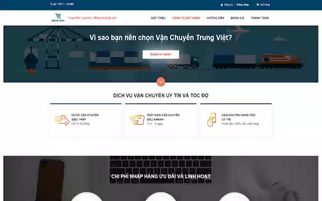 Tiện ích đặt hàng Vận Chuyển Trung Việt  from Chrome web store to be run with OffiDocs Chromium online