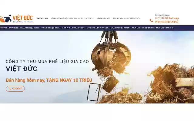 Tin tức thu mua phế liệu from Chrome web store to be run with OffiDocs Chromium online Tin tức thu mua phế liệu from Chrome web store to be run with OffiDocs Chromium online