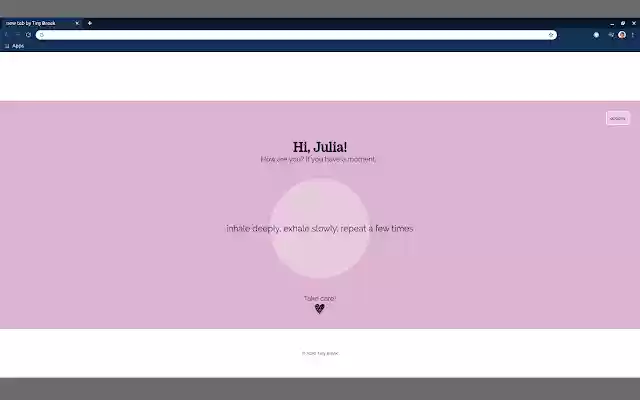 Tiny Break  from Chrome web store to be run with OffiDocs Chromium online