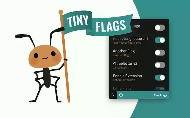 Tiny Flags Extension  from Chrome web store to be run with OffiDocs Chromium online