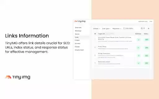 TinyIMG Shopify SEO Extension  Inspector  from Chrome web store to be run with OffiDocs Chromium online