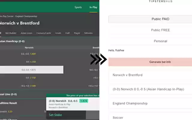 TipstersHub  from Chrome web store to be run with OffiDocs Chromium online
