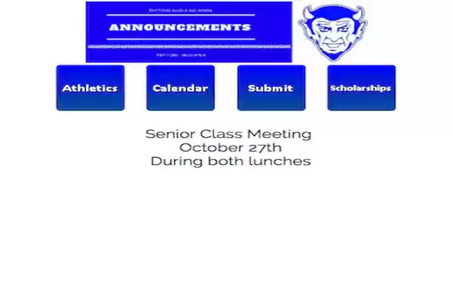 Tipton High School Daily Announcements  from Chrome web store to be run with OffiDocs Chromium online