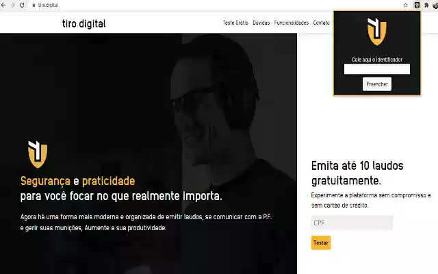 Tiro Digital Sicovem aus dem Chrome-Webshop soll mit OffiDocs Chromium online ausgeführt werden