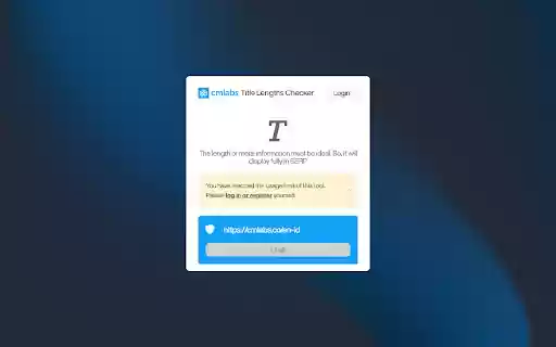 Title Meta Description Checkers cmlabs SEO Tools from Chrome web store to be run with OffiDocs Chromium online Title Meta Description Checkers cmlabs SEO Tools from Chrome web store to be run with OffiDocs Chromium online