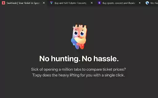 Tixpy Compare All in Ticket Prices  from Chrome web store to be run with OffiDocs Chromium online