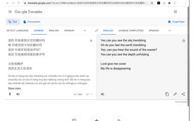 tnua no language (for google translate)  from Chrome web store to be run with OffiDocs Chromium online