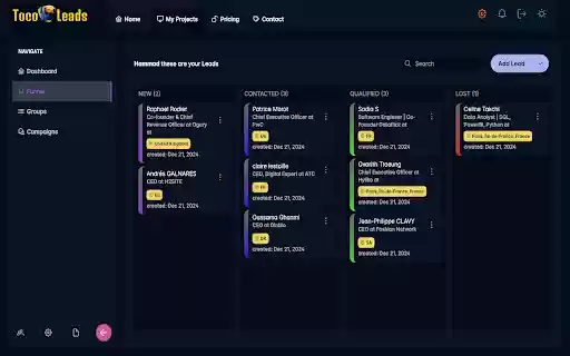 Tocoleads Prospect from anywhere  from Chrome web store to be run with OffiDocs Chromium online