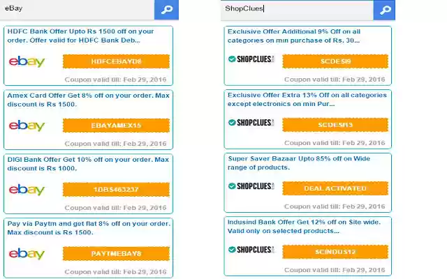 Todayincity Shopping Coupons  from Chrome web store to be run with OffiDocs Chromium online