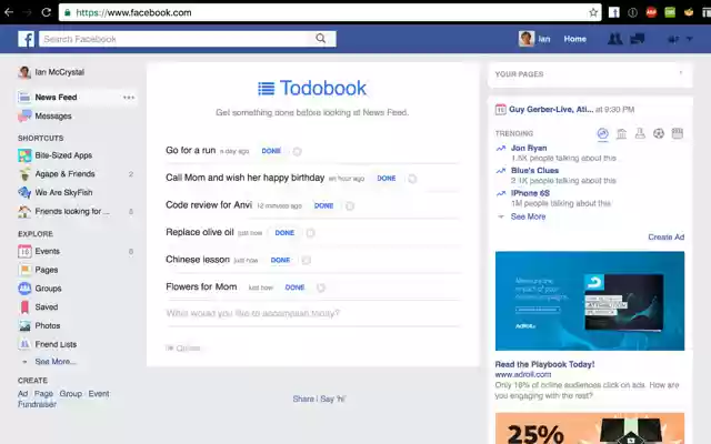 Todobook mula sa Chrome web store na tatakbo sa OffiDocs Chromium online