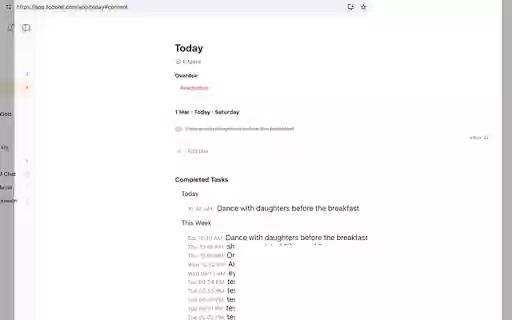Todoist Completed Tasks  from Chrome web store to be run with OffiDocs Chromium online