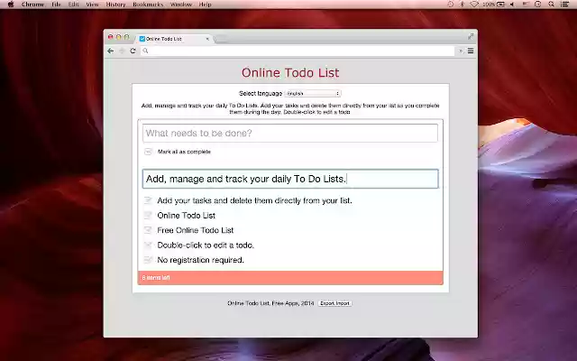 To Do List App  from Chrome web store to be run with OffiDocs Chromium online