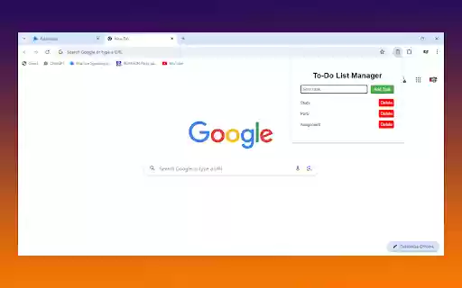 Todo List Manager  from Chrome web store to be run with OffiDocs Chromium online