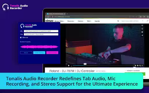 Tonalis Audio Recorder  from Chrome web store to be run with OffiDocs Chromium online