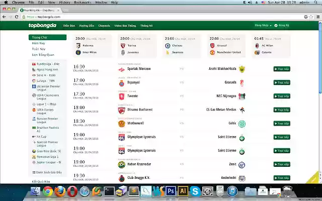Top Bong Da  from Chrome web store to be run with OffiDocs Chromium online