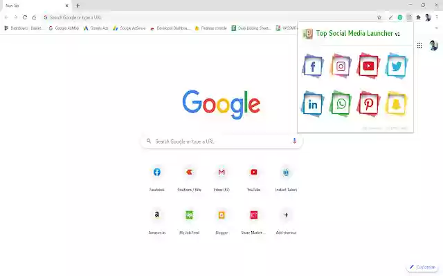 Top Social Media Launcher  from Chrome web store to be run with OffiDocs Chromium online