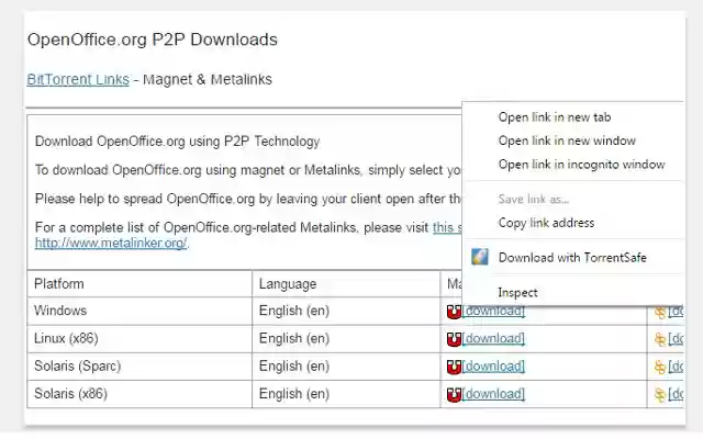 TorrentSafe  from Chrome web store to be run with OffiDocs Chromium online