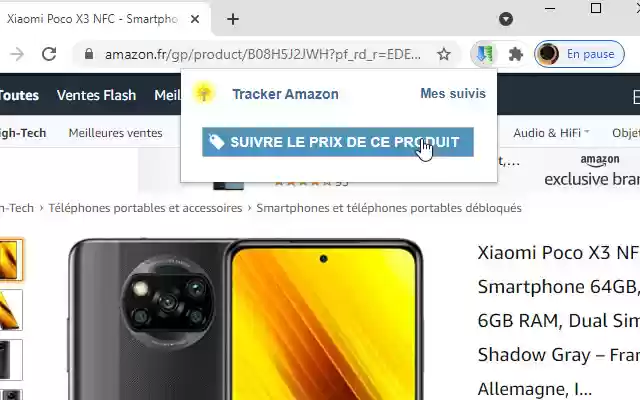 Tracker Amazon  from Chrome web store to be run with OffiDocs Chromium online