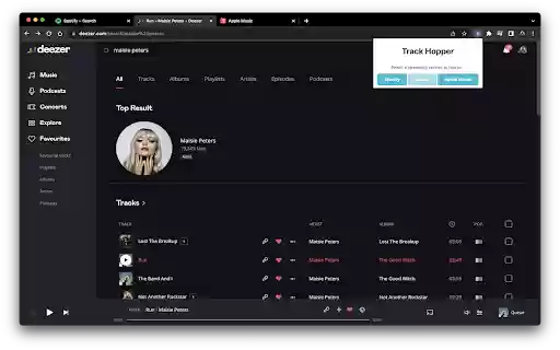 Track Hopper  from Chrome web store to be run with OffiDocs Chromium online