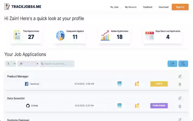 trackjobs4.me  from Chrome web store to be run with OffiDocs Chromium online
