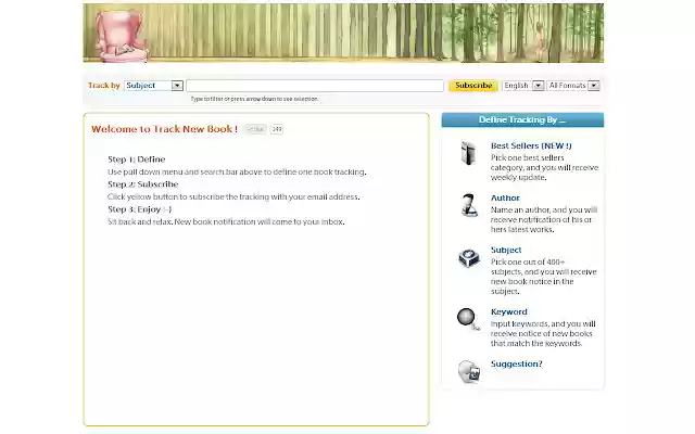Track New Book from Chrome web store to be run with OffiDocs Chromium online Track New Book from Chrome web store to be run with OffiDocs Chromium online