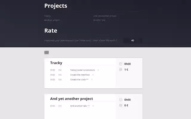 Tracky  from Chrome web store to be run with OffiDocs Chromium online