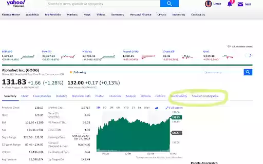 TradingView Button  from Chrome web store to be run with OffiDocs Chromium online