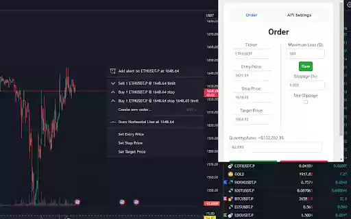 TradingX for Tradingview  from Chrome web store to be run with OffiDocs Chromium online