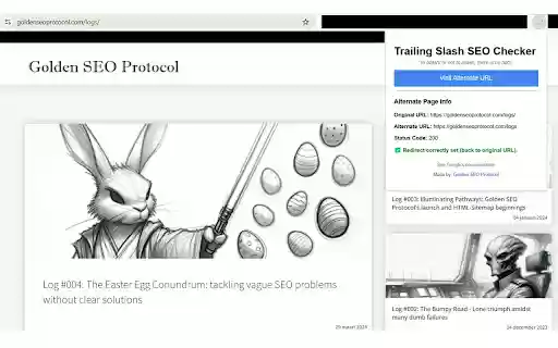 Trailing Slash SEO Checker  from Chrome web store to be run with OffiDocs Chromium online