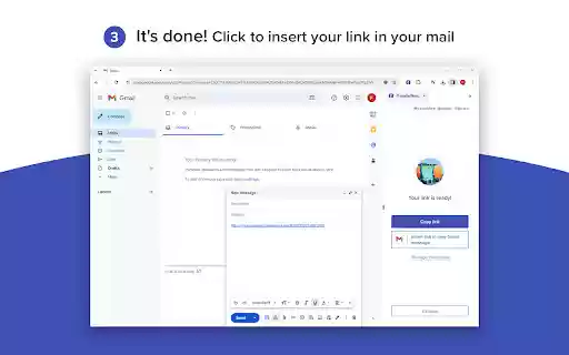 TransferNow for Chrome and Gmail  from Chrome web store to be run with OffiDocs Chromium online