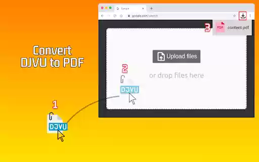Transform DJVU to PDF  from Chrome web store to be run with OffiDocs Chromium online