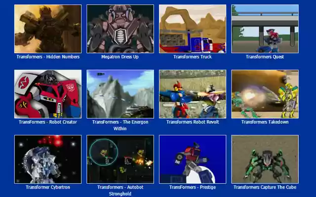 Transformers Games from Chrome web store to be run with OffiDocs Chromium online Transformers Games from Chrome web store to be run with OffiDocs Chromium online