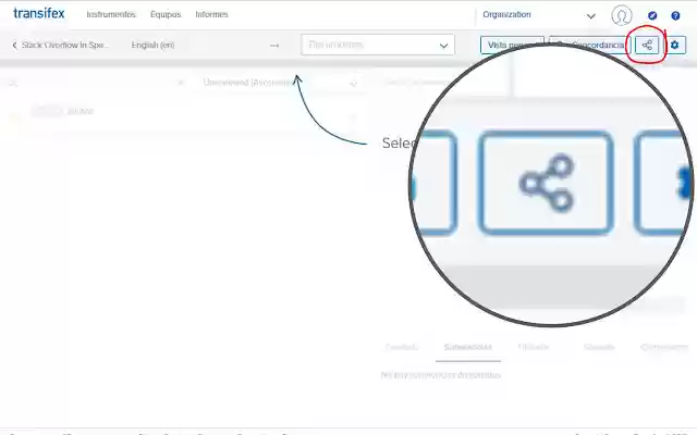 Transifex Extras  from Chrome web store to be run with OffiDocs Chromium online