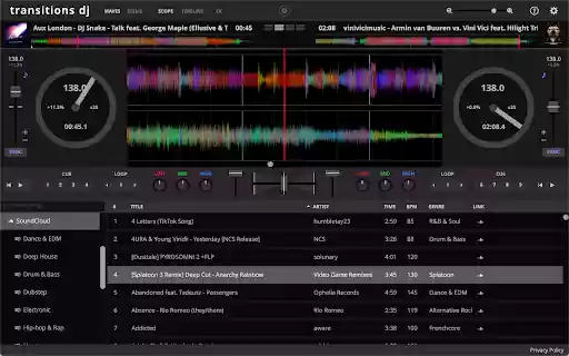 Transitions DJ Video  from Chrome web store to be run with OffiDocs Chromium online