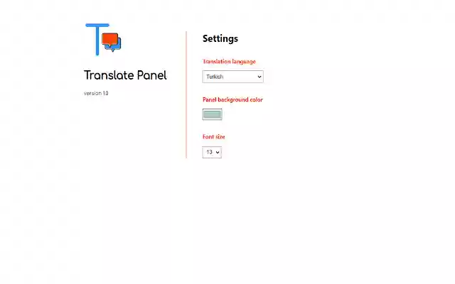 Translate Panel from Chrome web store to be run with OffiDocs Chromium online Translate Panel from Chrome web store to be run with OffiDocs Chromium online
