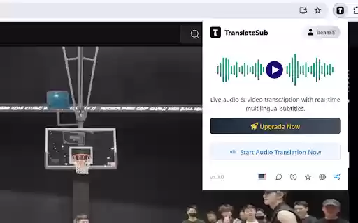TranslateSub  from Chrome web store to be run with OffiDocs Chromium online