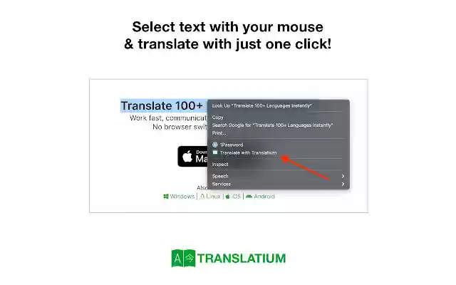 Translate with Translatium from Chrome web store to be run with OffiDocs Chromium online Translate with Translatium from Chrome web store to be run with OffiDocs Chromium online