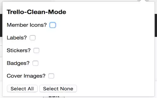 Trello Clean Mode from Chrome web store to be run with OffiDocs Chromium online Trello Clean Mode from Chrome web store to be run with OffiDocs Chromium online
