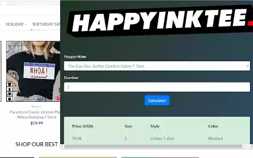 Trending T shirt  from Chrome web store to be run with OffiDocs Chromium online
