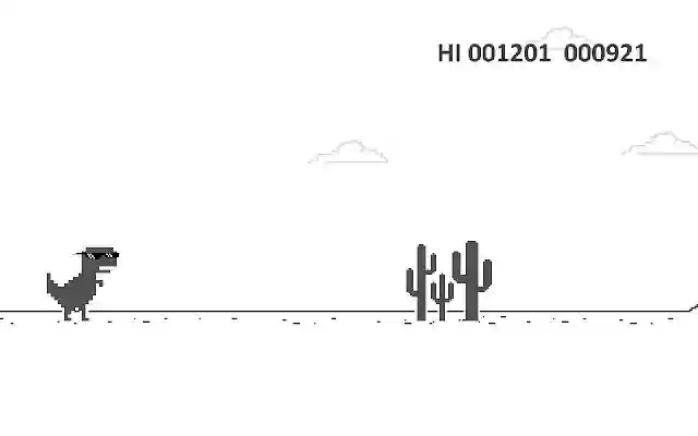 T Rex running Dinosaur  from Chrome web store to be run with OffiDocs Chromium online