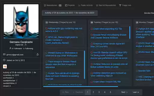 Triage Hub  from Chrome web store to be run with OffiDocs Chromium online